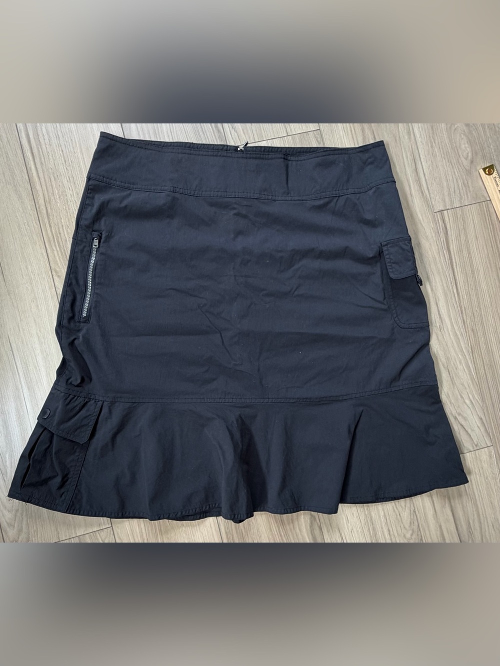 Royal Robbins Discovery Skirt Womens Sz 16 Black Hiking Nylon
